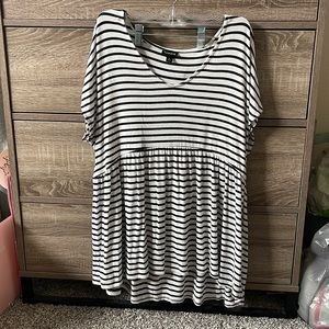 Torrid striped babydoll top